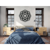 3D-Holz-Mandala BLUME (Bildabmessungen 31,5 x 31,5 cm, Bildfarbe Grau)