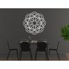3D-Holz-Mandala BLUME (Bildabmessungen 31,5 x 31,5 cm, Bildfarbe Grau)