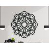 3D-Holz-Mandala BLUME (Bildabmessungen 31,5 x 31,5 cm, Bildfarbe Grau)