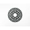 Rundes Holzmandala SONNE (Bildabmessungen 31,5 x 31,5 cm, Bildfarbe Grau)