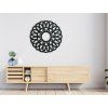 Rundes Holzmandala SONNE (Bildabmessungen 31,5 x 31,5 cm, Bildfarbe Grau)