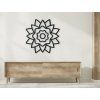 Blumenmandala aus Holz (Bildabmessungen 31,5 x 31,5 cm, Bildfarbe Grau)