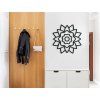 Blumenmandala aus Holz (Bildabmessungen 31,5 x 31,5 cm, Bildfarbe Grau)