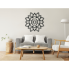 Blumenmandala aus Holz (Bildabmessungen 31,5 x 31,5 cm, Bildfarbe Grau)