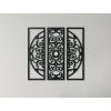 3-teiliges Wand-Mandala (Bildabmessungen 31,5 x 33,5 cm, Bildfarbe Grau)