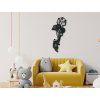Holzsticker ASTRONAUT MIT PLANETEN (Bildabmessungen 44,5 x 18,5 cm, Bildfarbe Grau)