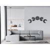 Holzsticker MOND (Bildabmessungen 65 x 186 cm, Bildfarbe Grau)