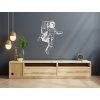 Holzsticker ASTRONAUT (Bildabmessungen 29,5 x 22,5 cm, Bildfarbe Grau)