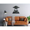 Holzsticker UFO (Bildabmessungen 22,5 x 23,5 cm, Bildfarbe Grau)