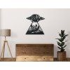 Holzsticker UFO (Bildabmessungen 22,5 x 23,5 cm, Bildfarbe Grau)