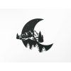 Holzsticker BERGE IM MOND (Bildabmessungen 40,5 x 44,5 cm, Bildfarbe Grau)