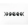 Holzsticker MONDPHASEN (Bildabmessungen 37,5 x 200 cm, Bildfarbe Grau)