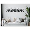 Holzsticker MONDPHASEN (Bildabmessungen 37,5 x 200 cm, Bildfarbe Grau)