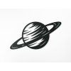 Holzdekoration PLANET SATURN (Bildabmessungen 18 x 31,5 cm, Bildfarbe Grau)