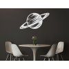 Holzdekoration PLANET SATURN (Bildabmessungen 18 x 31,5 cm, Bildfarbe Grau)