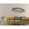 Wanddekoration SONNENSYSTEM (Bildabmessungen 52,5 x 133 cm, Bildfarbe Grau)