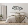 Wanddekoration SONNENSYSTEM (Bildabmessungen 52,5 x 133 cm, Bildfarbe Grau)