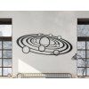 Wanddekoration SONNENSYSTEM (Bildabmessungen 52,5 x 133 cm, Bildfarbe Grau)