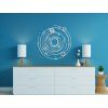 Wandsticker SONNENSYSTEM (Bildabmessungen 45 x 44,5 cm, Bildfarbe Grau)