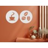 53352 5 zweiteiliges runde bild kaffee und bohnen