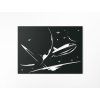 Holzbild RAUMSCHIFF (Bildabmessungen 23,5 x 31,5 cm, Bildfarbe Grau)
