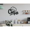 Holzdekoration CHEF (Bildabmessungen 32,5 x 38,5 cm, Bildfarbe Grau)