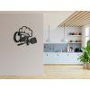 Holzdekoration CHEF (Bildabmessungen 32,5 x 38,5 cm, Bildfarbe Grau)