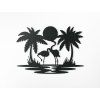 Holzsticker FLAMINGOS (Bildabmessungen 20 x 31,5 cm, Bildfarbe Grau)