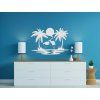 Holzsticker FLAMINGOS (Bildabmessungen 20 x 31,5 cm, Bildfarbe Grau)