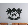 Holzsticker FLAMINGOS (Bildabmessungen 20 x 31,5 cm, Bildfarbe Grau)