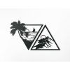 Holzsticker MEER UND BERGE (Bildabmessungen 79 x 133 cm, Bildfarbe Grau)