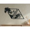 Holzsticker MEER UND BERGE (Bildabmessungen 79 x 133 cm, Bildfarbe Grau)