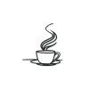 Holzdekoration DUFTENDER KAFFEE (Bildabmessungen 34 x 32,5 cm, Bildfarbe Grau)