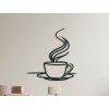 Holzdekoration DUFTENDER KAFFEE (Bildabmessungen 34 x 32,5 cm, Bildfarbe Grau)