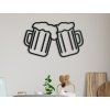 Holzdekoration BIERKRÜGE (Bildabmessungen 21,5 x 31,5 cm, Bildfarbe Grau)