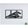 3-teiliges Bild WELLEN (Bildabmessungen 22,5 x 45,5 cm, Bildfarbe Grau)