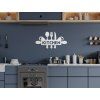 Holzdekoration KITCHEN (Bildabmessungen 17,5 x 31,5 cm, Bildfarbe Grau)