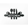 Holzdekoration KITCHEN (Bildabmessungen 17,5 x 31,5 cm, Bildfarbe Grau)