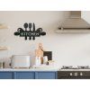 Holzdekoration KITCHEN (Bildabmessungen 17,5 x 31,5 cm, Bildfarbe Grau)