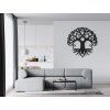 Wandsticker LEBENSBAUM WIEDERGEBURT (Bildabmessungen 89 x 88 cm, Bildfarbe Grau)