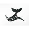 Holzsticker WALFISCH (Bildabmessungen 21,5 x 31,5 cm, Bildfarbe Grau)