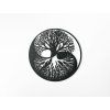 Holzbild LEBENSBAUM YIN YANG (Bildabmessungen 89 x 89 cm, Bildfarbe Grau)