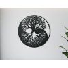 Holzbild LEBENSBAUM YIN YANG (Bildabmessungen 89 x 89 cm, Bildfarbe Grau)