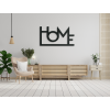 Hölzerne Wanddekoration HOME (Bildabmessungen 17,5 x 31,5 cm, Bildfarbe Grau)