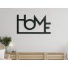 Hölzerne Wanddekoration HOME (Bildabmessungen 17,5 x 31,5 cm, Bildfarbe Grau)