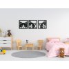 3-teiliges Holzbild fürs Kinderzimmer DREI VERSPIELTE KÄTZCHEN