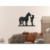 Holzsticker fürs Kinderzimmer REITERIN MIT PFERD