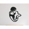 Holzsticker fürs Kinderzimmer MUTTERLIEBE (Bildabmessungen 39,5 x 32,5 cm, Bildfarbe Grau)