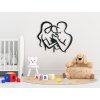 Holzsticker fürs Kinderzimmer GLÜCKLICHE FAMILIE