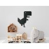 Wandsticker für Kinder Dinosaurier (Bildabmessungen 26,5 x 22,5 cm, Bildfarbe Grau)